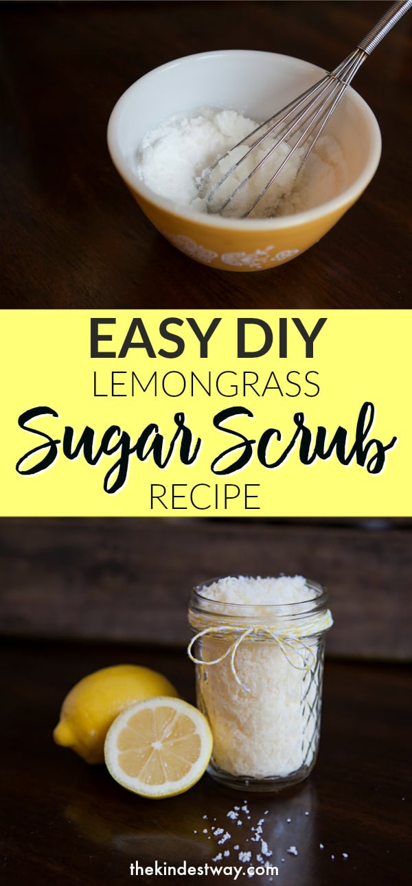 Lemongrass Easy DIY Sugar Body Scrub Recipe Vegan Body Scrub