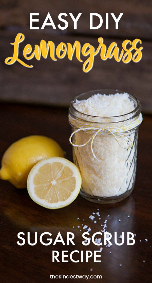 Lemongrass Easy DIY Sugar Body Scrub Recipe Vegan Body Scrub