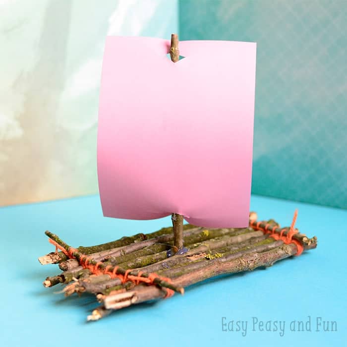 floating foil boat experiment - messy little monster