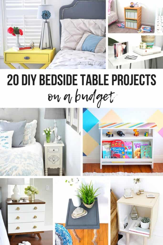 20 DIY Budget Bedside Table Ideas - The Kindest Way