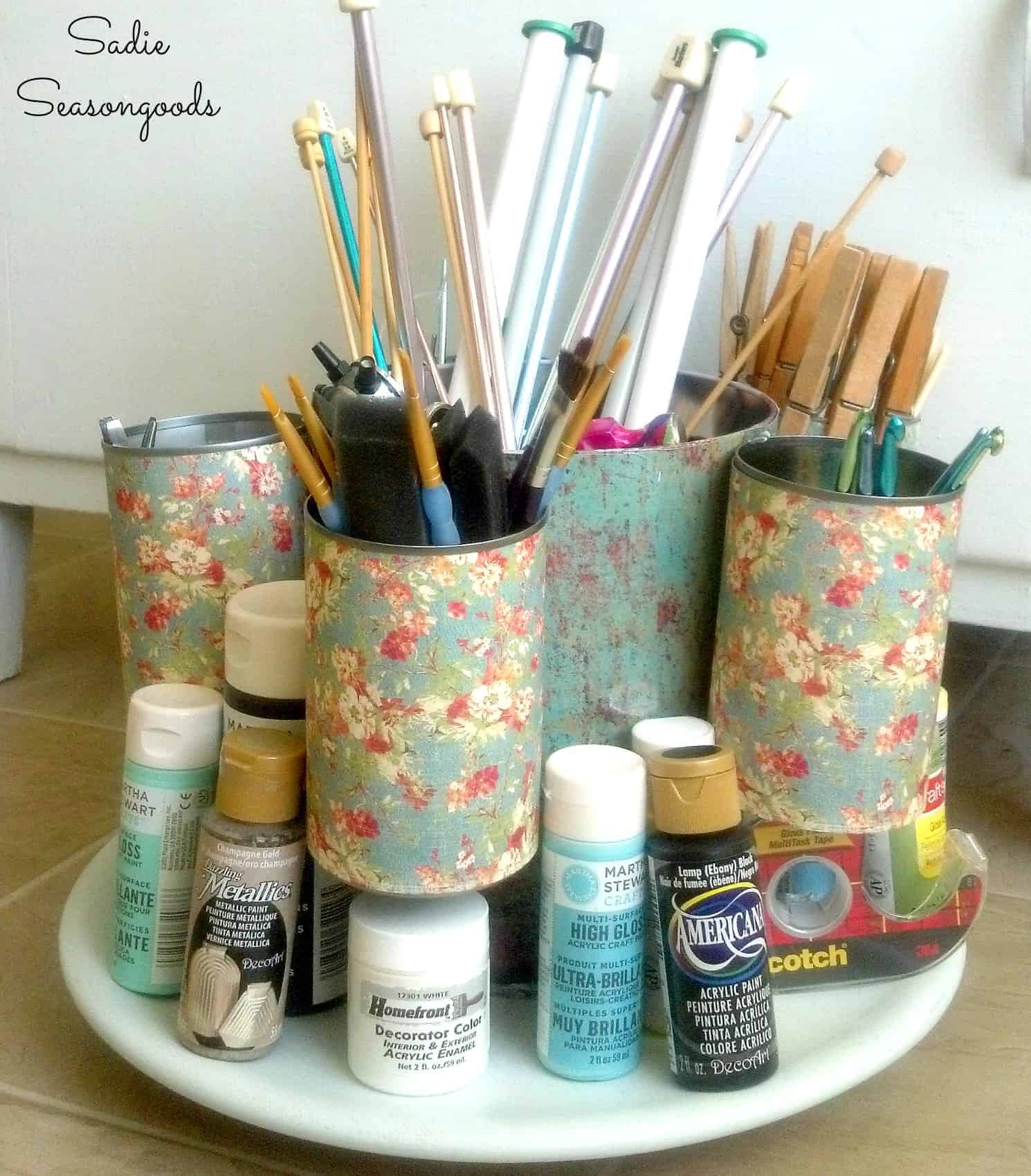 DIY Spinning Organizer for Craft Room The Kindest Way