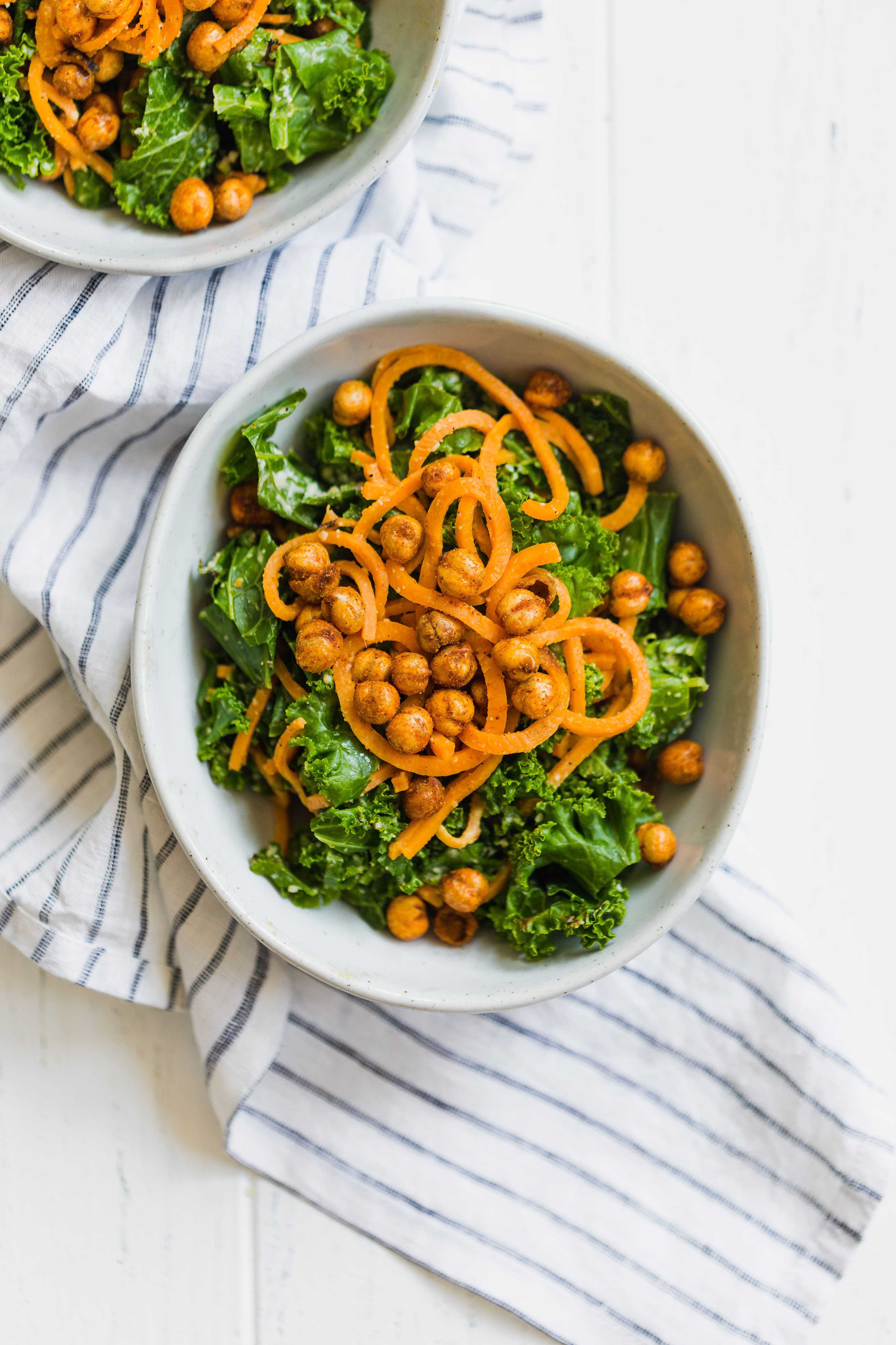 Kale Caesar Salad Recipe Vegan The Kindest Way